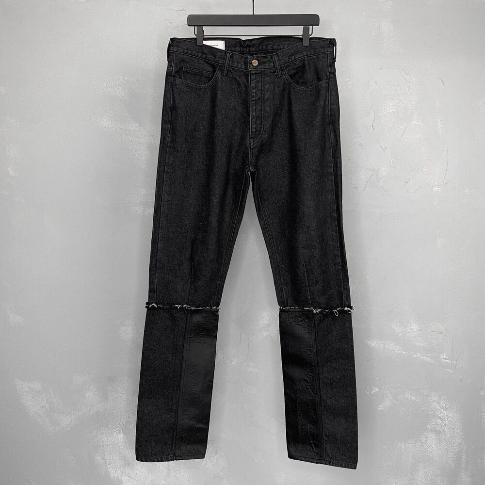 Ex Infinitas Black Re-Done Bonded Slicker Jeans Made in Japan Men's 34